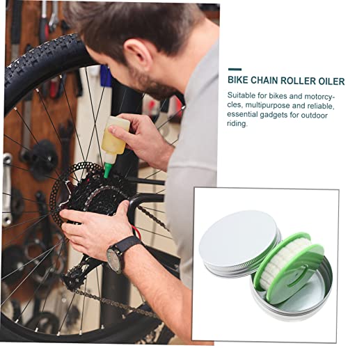 Outanaya Bike Chain Lubrication Tool Roller Oiler for Bicycle Motorcycle Chain Compact Lubricator 2 Pcs Lightweight Design for Outdoor Riding