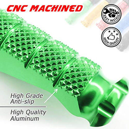 MCMOTOPARTS R-FIGHT Front Rider Footpeg Footpegs Foot Pegs Footrests Green Compatible with ER-6F 2006-2008 06 07 08 - color: Green, size: Standard (No Extension)