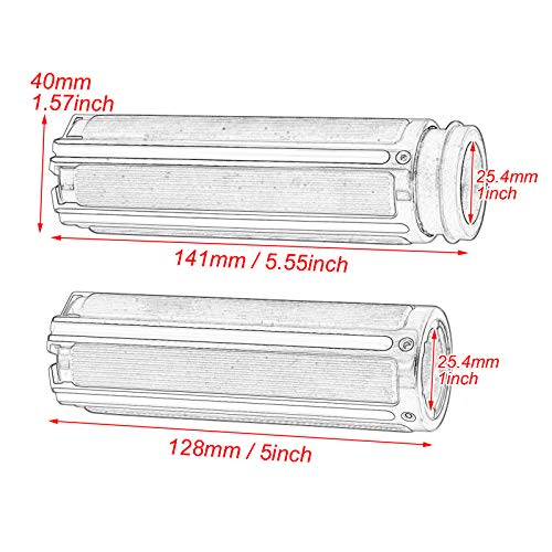1" Electronic Throttle Defiance Handlebar Grips 25mm Hand Grips Fit for Harley Touring Street Glide Road King Road Glide Electra Glide - color: #4 Black