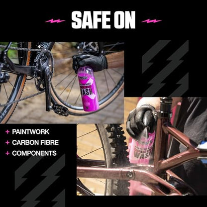 Muc-Off High Performance Waterless Bike Wash 750ml (Pack of 1) | Spray & Wipe Bike Cleaner | No Water Needed | Safe on Carbon Fibre | Cleans & Polishes with a Streak-Free Finish - size: 25.36 Fl Oz (Pack of 1)