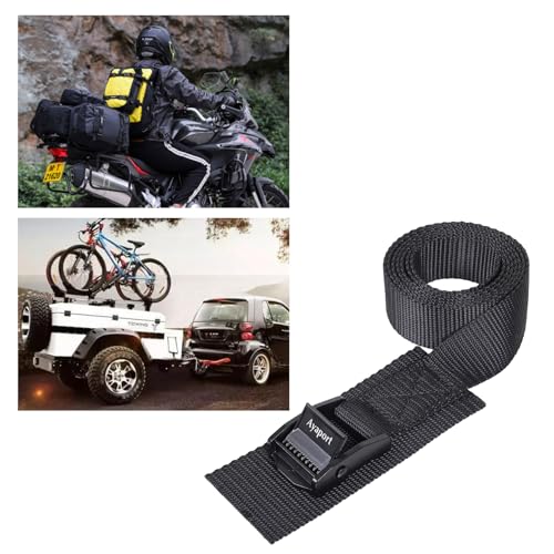 Ayaport Adjustable Cam Buckle Lashing Straps 6ft 4pack Tie Down Straps - color: Black, size: 1" x 6'