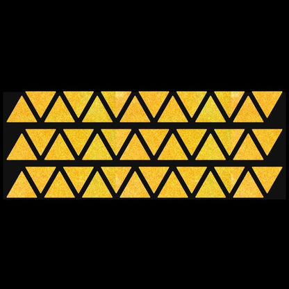 LiteMark Reflective Triangle Sticker for Bike, Helmet, Yellow, 1 Inch - Pack of 42 Pcs - color: Yellow