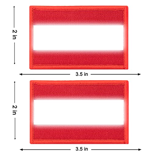 2pcs Reflective Safety Patches， Hook and Loop Reflective Patches for Night Sports, Labor Wear, Rain Jackets, Hikers, Dog Tactical Undershirts, Firefighter Rescue, Red - color: Red