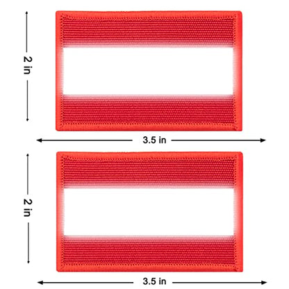 2pcs Reflective Safety Patches， Hook and Loop Reflective Patches for Night Sports, Labor Wear, Rain Jackets, Hikers, Dog Tactical Undershirts, Firefighter Rescue, Red - color: Red
