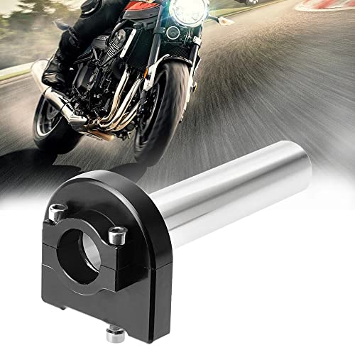 22mm 7/8" CNC Black Quick Throttle Twist Grip - Motorcycle Aluminum Handlebar Accelerator Replacement for Kawasaki Honda Suzuki Ducati