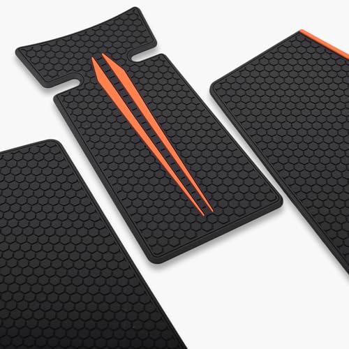 Motorcycle Tank Pads Side Gas Knee Grip Protective StickerApplies toKTM DUKE790/890 DUKE890R 2024+ (Black and orange) - color: Black and orange
