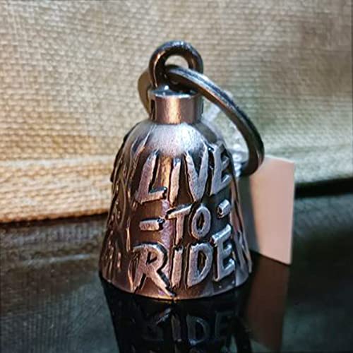 Dream Apparel Motorcycle Bell Guardian Angel Drive Away Gremlin, Biker Bell for Men Women Rider Riding, Good Luck Gift - color: Eagle & Live to Ride