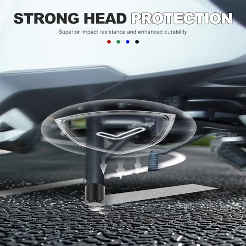Xitomer Stylish 6061-T6 Aluminum Crash Bar Guard Balls - 4 Color Motorcycle Guardrail End Caps (Black) - color: Black