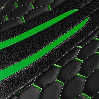 C.C. RIDER Octogon Highway 2-up Motorcycle Seat Driver Passenger Touring Seat for Harley Davison Electra Glide Classic Street Glide Road Glide 2009-2023 - color: Seat-Green Stitching