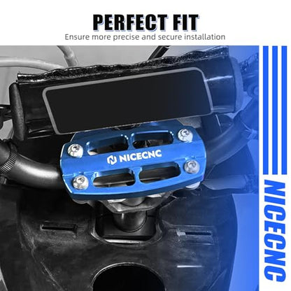NICECNC Handlebar Clamp Aluminum Compatible with Yamaha Raptor 700 2006-2009 2011-2026, Raptor 700 SE Special Edition 2010 Blue - color: Blue