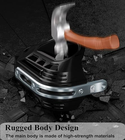 BRCOVAN Motorcycle Hand Guards with Thickened Aluminum Alloy Frame | High Strength Composite Shield, Brake & Clutch Friendly, Come with Mounting Accessories, Fit for 7/8" to 1-1/4" Handlebars