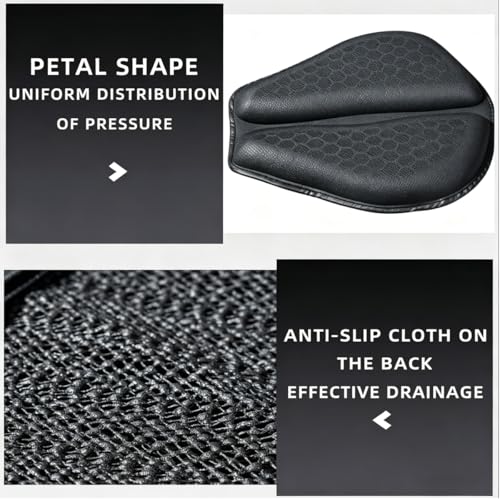 Motorcycle Seat Cushion for Indian Chieftain 2014–2026,Large 3D-Honeycomb Structure Shake Rider Cushion TPE Shock Absorption and Breathable for Long Rides