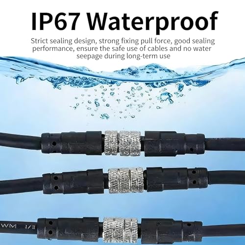 M8 4-Pin Female Connector Cable, A-Coded Straight Circular Industrial Molded Cable, IP67 Waterproof Unshielded PVC Wire, 60V 3A AC/DC, AWG24 - size: 2m, style: 4 Pin Female
