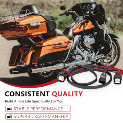 Tour Pack Power Tap Harness Quick Disconnect Wiring Harness fit for Custom Dynamics Compatible with Harley Davidson Tour Pak 2014-2022 Replace #CD-TP-QD-14