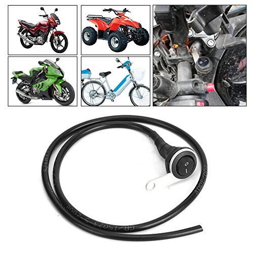 Single Steel Spotlight Handlebar Light Switch Motorcycle ATVs 22mm, Return Button for Common Lights, Hazard Lights, Fog Lights, Headlights