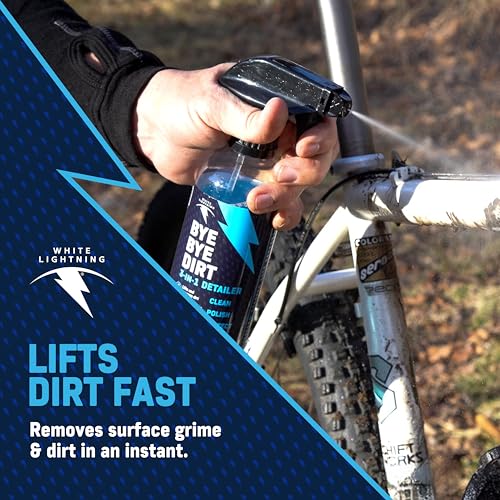 White Lightning Complete Bike Cleaning Kit – At-Home Bicycle Maintenance System with Clean Ride Self-Cleaning Wax Lube, Clean Streak Degreaser, & Bye Bye Dirt 3-in-1 Detailer for Frames & Drivetrains