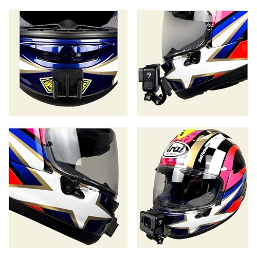 JINGXIN Chin Mount for Arai Rx7x Helmet,Curved Adhesive Sticky Mounting with Accessories,Compatible with GoPro and Most Action Camera