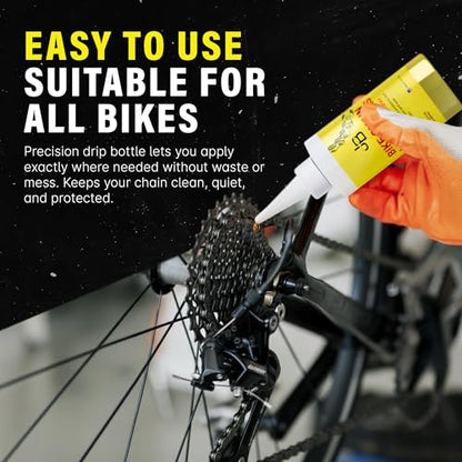 JB Industries Bike Chain Dry Lubricant, 4 oz – Long‑Lasting Bicycle Chain Lube for Dry & Dusty Conditions – Reduces Friction & Noise – Quick‑Drying Formula with Precision Drip Applicator