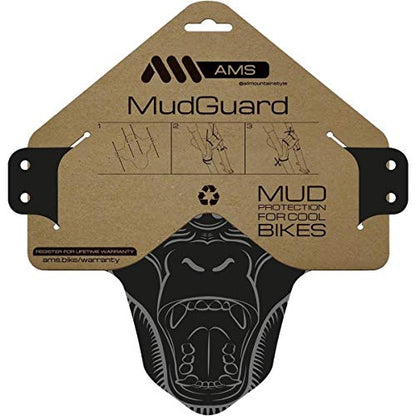 MTB Front Wheel Mud Guard - Lightweight & Durable Protection - Universal Fit - Protect Against Mud, Water Spray and More - color: Grey/Ape