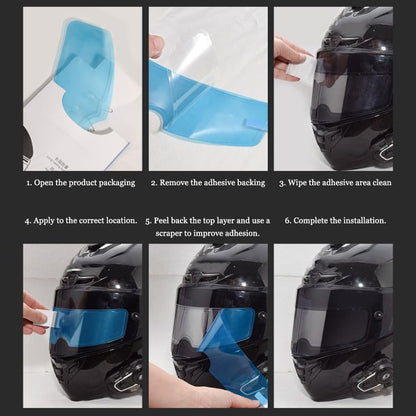 4Pcs Helmet Visor Anti-Fog Film & Rainproof Film for Scorpion EXO EXO-AT960 AT960 Carbon 2023-2025, Clear Anti Fog Insert for Helmets Prevents Fogging and Water Drops Clear View,A - size: A