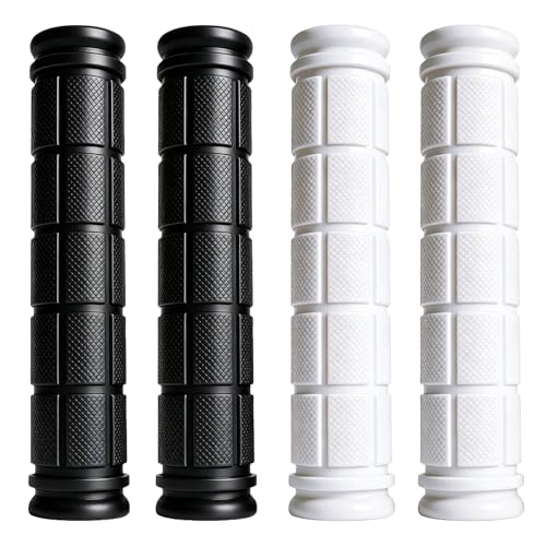 2 Pairs Bike Handlebar Grips for Bikes - color: Black and White