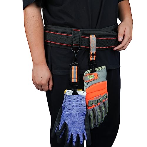MELOTOUGH Firefighter Glove Strap | Work Glove Holder Clip with Glove Leash Swivel Snap Hook,Alligator Clip - color: Orange