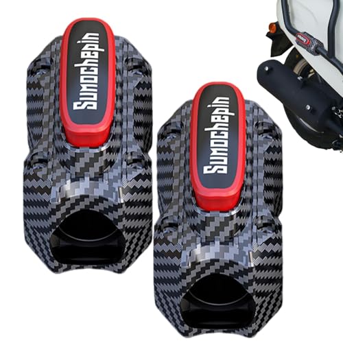 Motorcycle Crash Bar Bumper - 2 Motorcycle Engine Guard Bumper Crash Bar Protectors, Universals Motor Guard Bumper | Motorcycle Engine Bumper Block Protectors Frame Sliders for 0.78-1.02in Dia Pipe - color: carbon fiber red