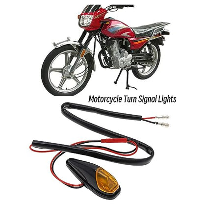 2X Adhesive Motorcycle Turn Lights LED Motorcycle Flush Mount Turn Signal 5W Yellow Light Bulb Lamp LED Indicator Light for Universal Motorbike