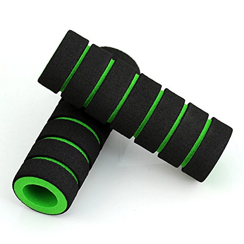 1 Pair Nonslip Foam Sponge Bike Motorcycle Handle Grip - color: Green