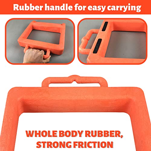 ROBLOCK Pallet Jack Chock Heavy Duty Wheel Chock, Pallet Jack Stopper for Truck 14.2" Length x 11.2" Width x 2" Height (1 Pack, Orange) - color: Orange(1 Pack)