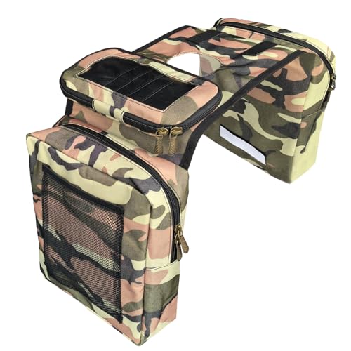 ATV Tank Bag Saddle Bag Waterproof Motorcycle Bag Compatible with Snowmobile Sportsman Scrambler FourTrax Grizzly UTV Hanging Storage Bag Camo Brown - color: Camo Brown