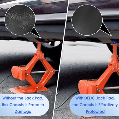 DEDC Universal Aluminum Grooved Magnetic Jack Pad Blue 1 Pc, Jacking Puck Pinch Weld Frame Rail Adapter, Jack Accessories for Mechanics - size: Blue 1 Pc