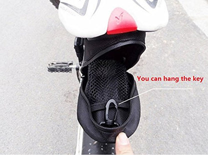 BlueSunshine Bicycle Strap-On Bike Saddle Bag Under Seat Bag Cycling Bag (Black)