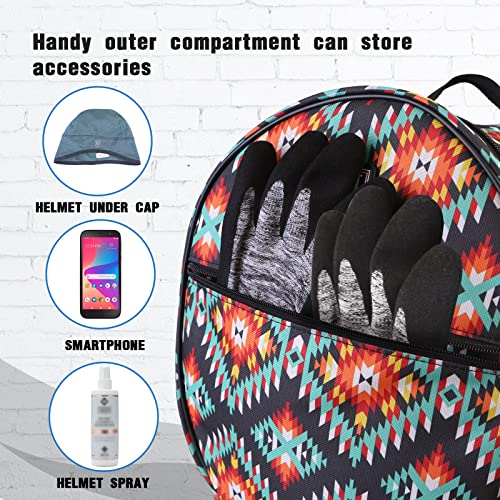 Harrison Howard Equestrian Motorcycle Riding Waterproof Helmet Bag Helmet Case Storage Carring Bag - color: Red Tribe