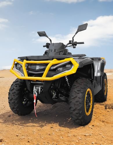 KEMIMOTO ATV Mirrors, 8MM 10MM Foldable Motorcycle Mirrors with 7/8" Handlebar Mounts, Clear Vision, Fit ATV Motorcycle Scooter Bike, Compatible with Polaris Sportsman, Outlander, Raptor
