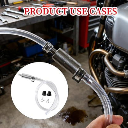 2 Set Brake Bleeder Hose Kit with One Way Check Valve, Universal Brake Bleeding Tool for Motorcycle Car Truck SUV, Includes Rubber Hoses Clamps Dust Caps for Brake Fluid Bleeder System - size: 2 Sets