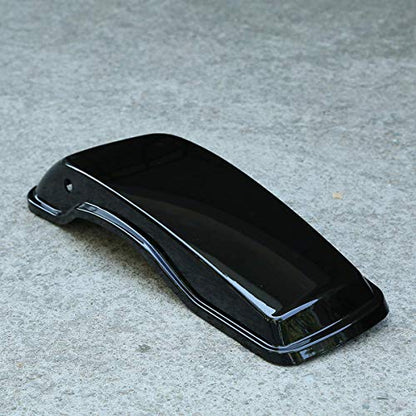 5 Inch Vivid Black Extended Stretched Saddlebags Fit for Touring Models FLT FLHT FLHTCU FLHRC Road King Road Glide Street Glide Electra Glide Ultra-Classic 2014-later