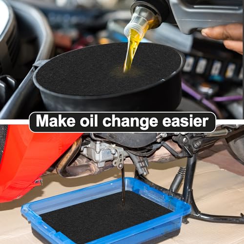 Oil Drain Splash Pad 3 Pcs 15 inch Diameter Oil Pan Splash Guard, Anti Splash Oil Drain Mat, No Splatter Oil Pad Fits Most Oil Drains - Round, Black - color: Round, size: 15"-3PCS
