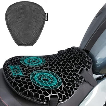 Motorcycle Seat Cushion Detachable Pressure-Relieving Motorcycle Seat Motorcycle Gel Non-Slip Breathable Seat Cushion, Suitable for Long and Short Rides
