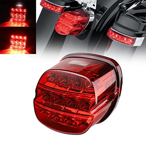 Red Strobing LED Tail Light Upgrade HD Tail Lights Assemblies for Harley Dyna Road King Electra Glide Street Bob Touring, Harley Davidson Parts, LED Lights for Motorcycles（Red） - color: Red