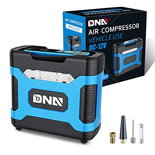 ‎DNA MOTORING TOOLS-00213 Blue 12V DC Digital Tire Inflator Portable Air Compressor with Pressure Gauge for Cars, Bicycles, Motorcycles,Balls - color: Blue