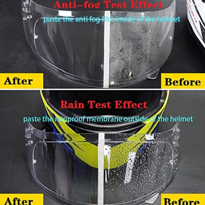 Motorcycle Helmet Anti - Fog Helmet Film Universal Motorcycle Protective Transparent for Rain Patch Ultra Clear Mist Visor Goggles Stickers