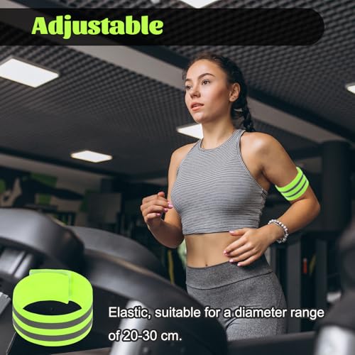 6Pcs High Visibility Reflective Bands, Elastic Ankle Straps Wristbands Reflective Arm Bands for Night Walking Reflective Gear for Bike Pants Cuff Clip Cycling Running Jogging Outdoors Hiking