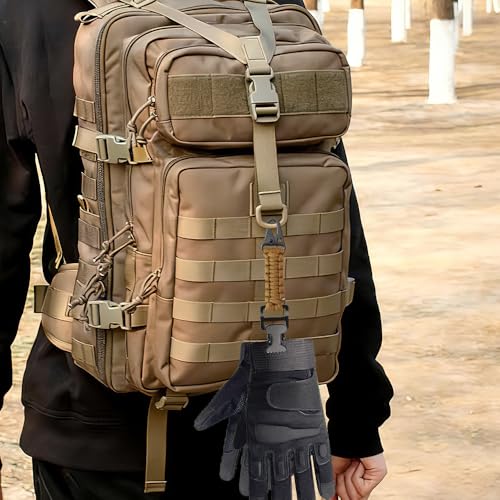 weryerker 2PCS Tactical Glove Clip Holder Anti-slip Nylon Work Glove Holder Clip, for Tactical Backpack, Tool Belt, Outdoor - color: 2pcs Brown
