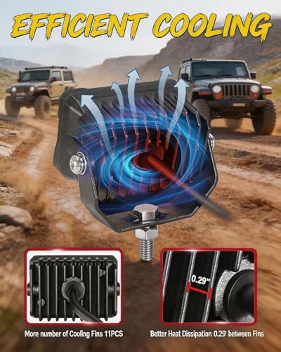 LED Pods, 3 Inch Spot CREE LED Off Road Lights 40W Small Driving Light Pods Backup Reverse Lights Fog Pod Light 2 Packs for Truck Pickup Motorcycle UTV ATV SUV Dirt Bike Surron - size: 3inch - Spot