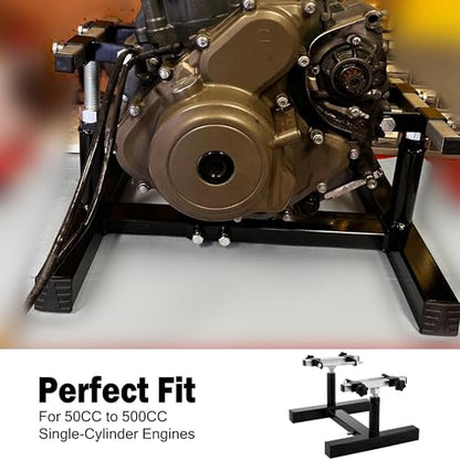Heavy Duty Motorcycle Engine Stand, Adjustable Motorcycle Motor Stand for Car/Engine Repair, 1000 lb Capacity, Durable Steel Construction, Easy Assembly & 360° Rotation