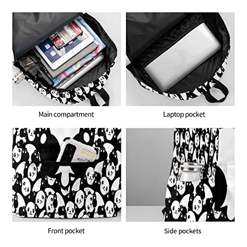 Panda Backpack Bookbag Laptop Backpacks Multipurpose Daypack for Boys Girls School Men Women Travel Hiking - color: Panda
