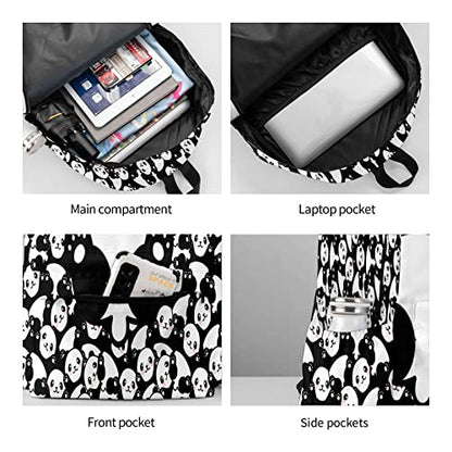 Panda Backpack Bookbag Laptop Backpacks Multipurpose Daypack for Boys Girls School Men Women Travel Hiking - color: Panda