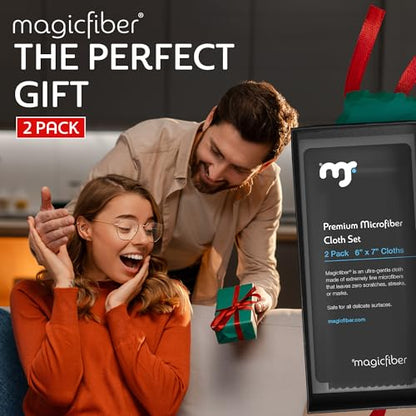 MagicFiber Microfiber Cleaning Cloths, 2 Pack - Premium Cloth for Glasses, Lens, Screens & More - size: 2 PACK