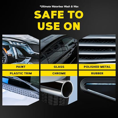 Meguiar's Waterless Wash Kit - This Premium Car Detailing Kit Gently Removes Dirt and Grime, Adds Shine and Protects Several Surfaces on Your Car Without Water – Get Amazing Results Detailing Anywhere - size: 70 Fl Oz (Pack of 1)